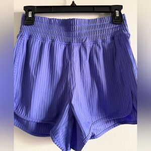 adidas Women's Vibrant Blue pacer rib Athletic Shorts